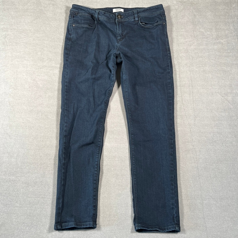 Kensie Ankle Biter Stretch Mid Rise Skinny Jeans Men 32 Dark Blue Denim